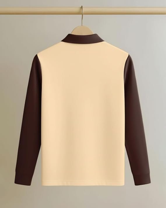 T-Shirt for Men Zip Neck Texture - Image 3